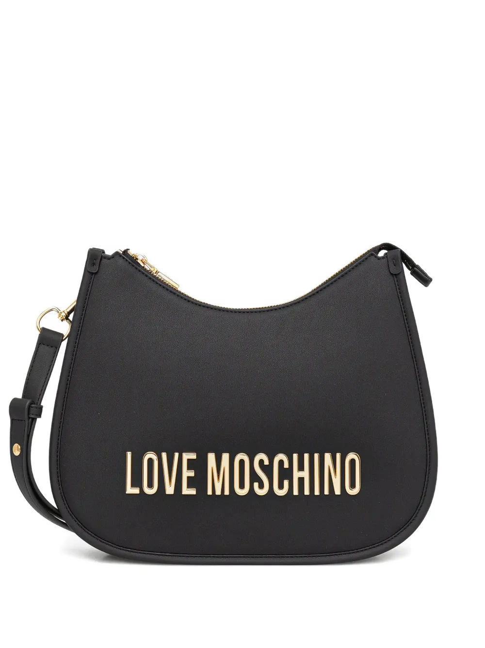 Love Moschino logo lettering shoulder bag - Nero