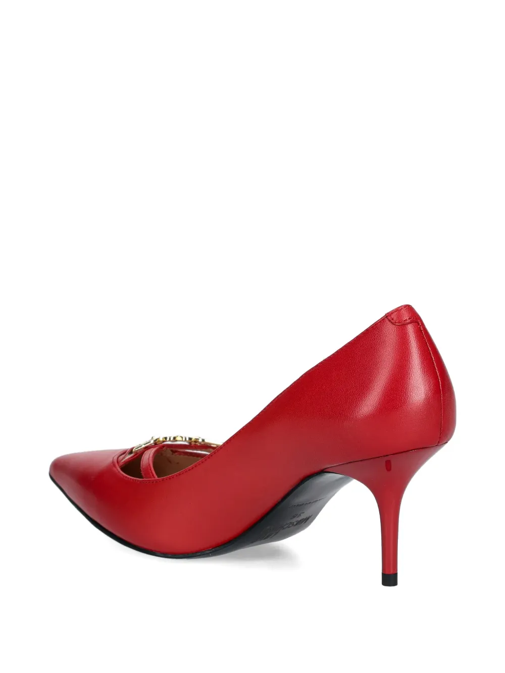 Love Moschino pointed-toe chain pumps Rood