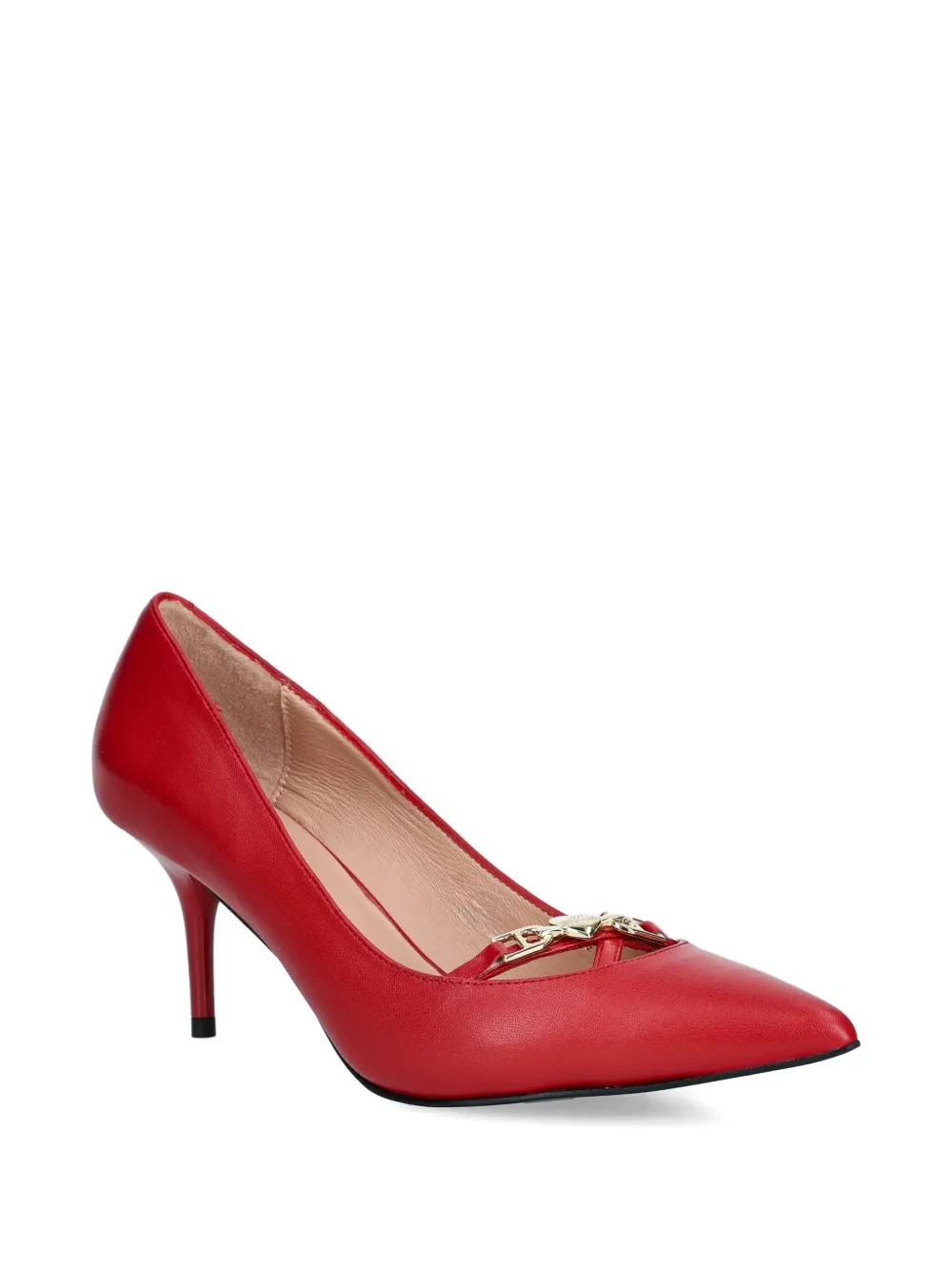 Love Moschino pointed-toe chain pumps Rood