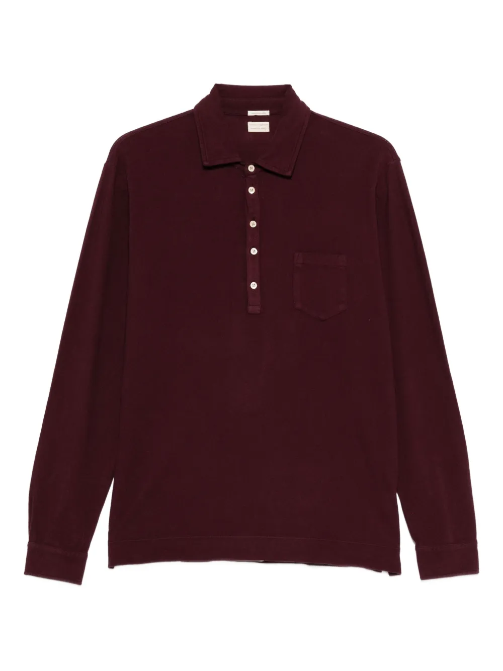 Massimo Alba long-sleeved buttoned polo shirt | Red | Image 1