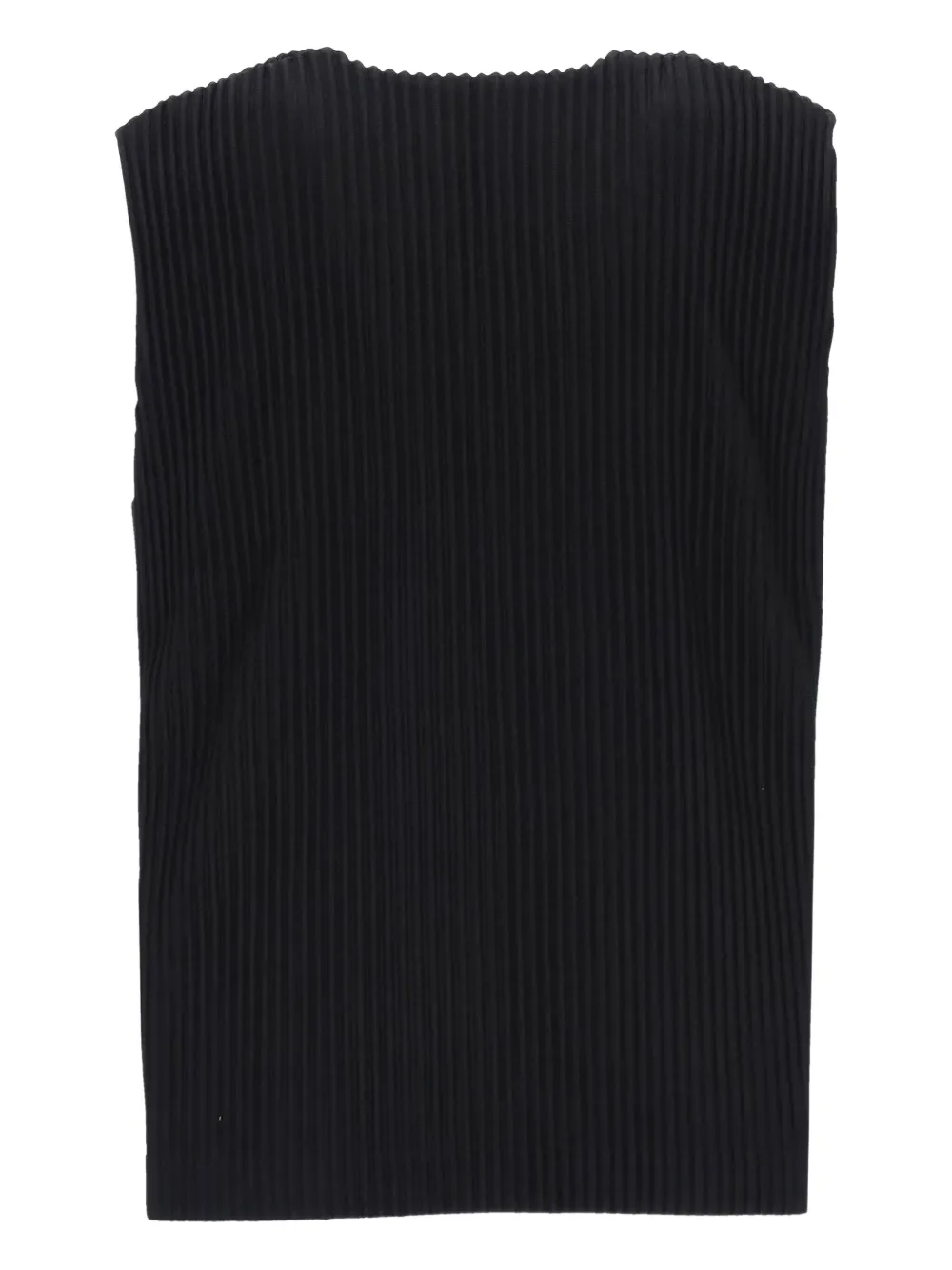 Issey Miyake Pleated Button-fastening Vest In Black