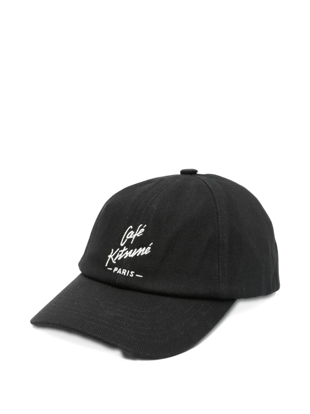 Maison Kitsuné Pet met geborduurd logo Zwart
