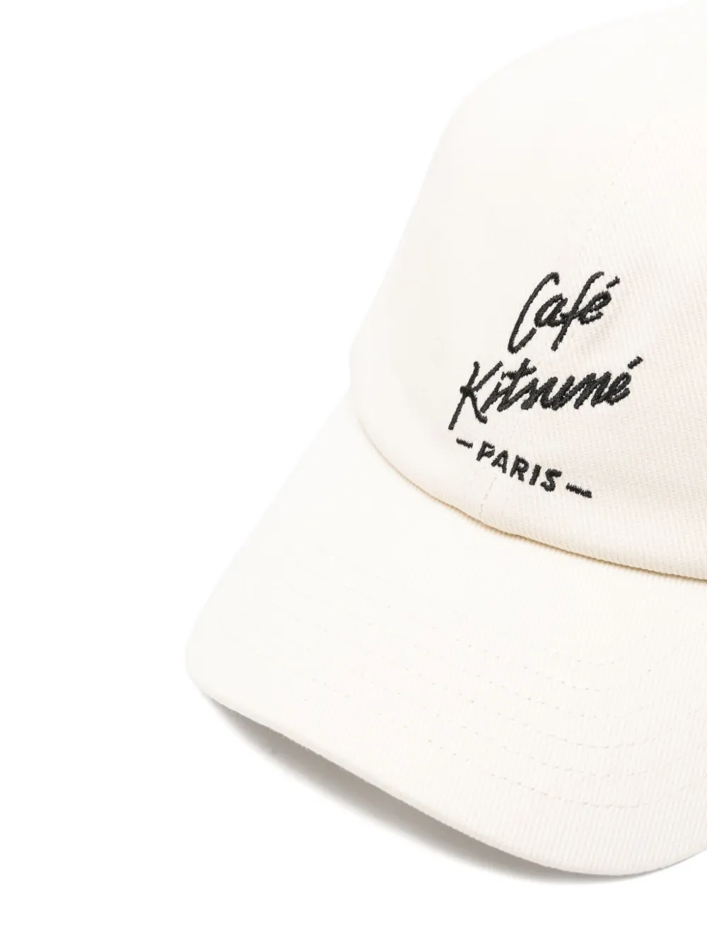 Maison Kitsuné Pet met geborduurd logo Beige