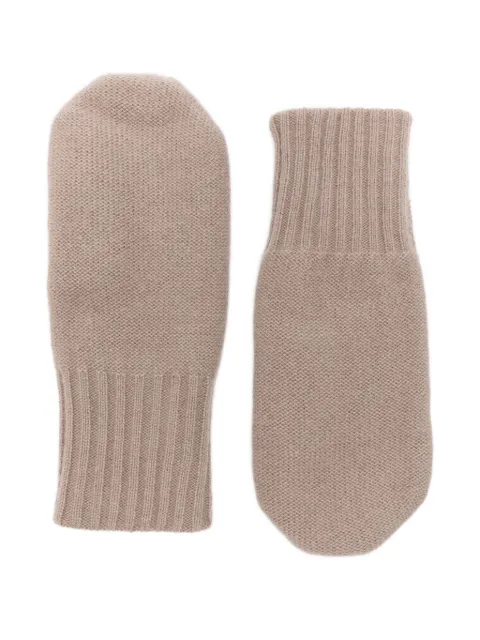 Warm-Me cashmere ribbed mittens