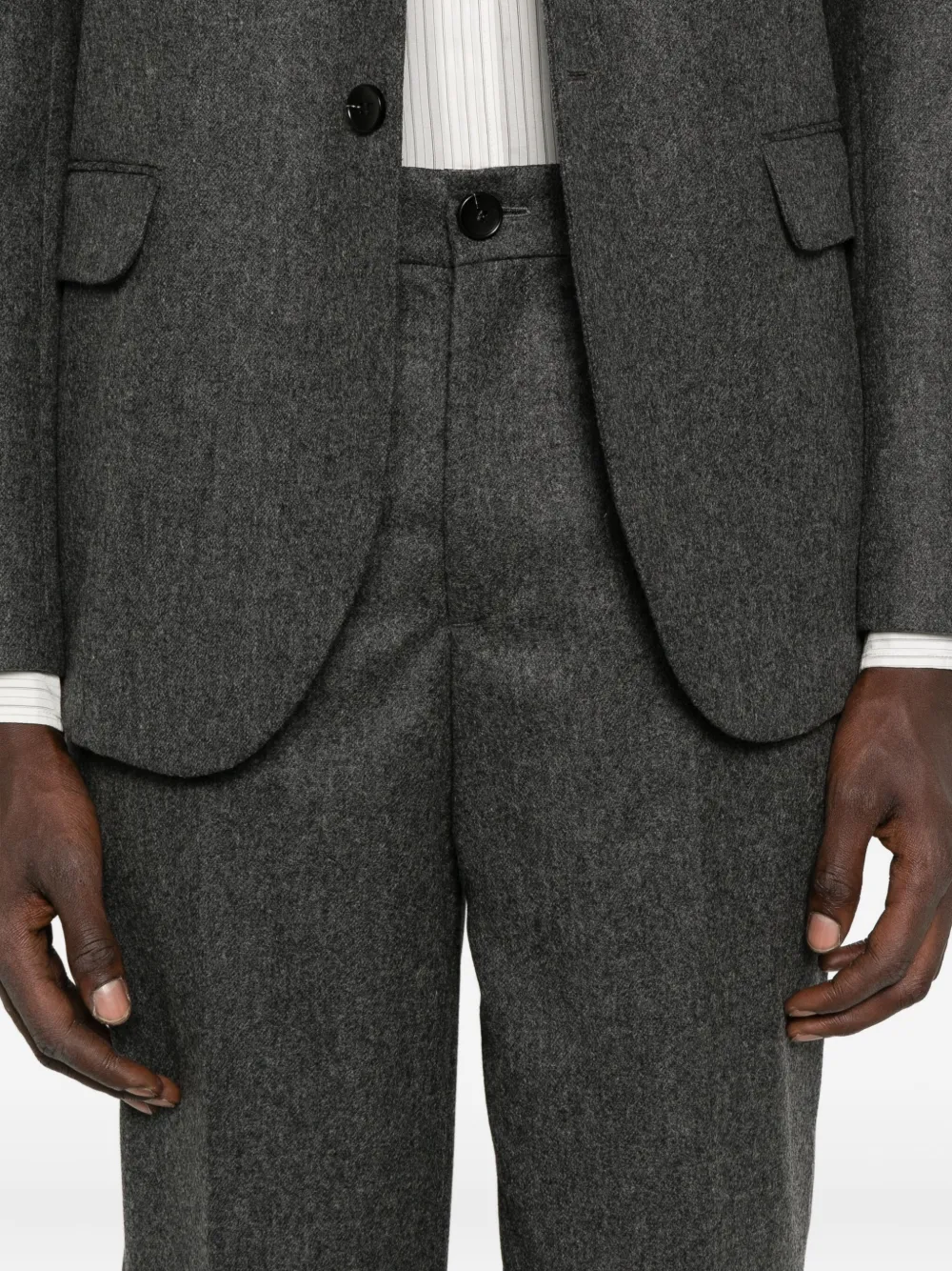 Noyoco Lepic Straight-leg Trousers In Gray