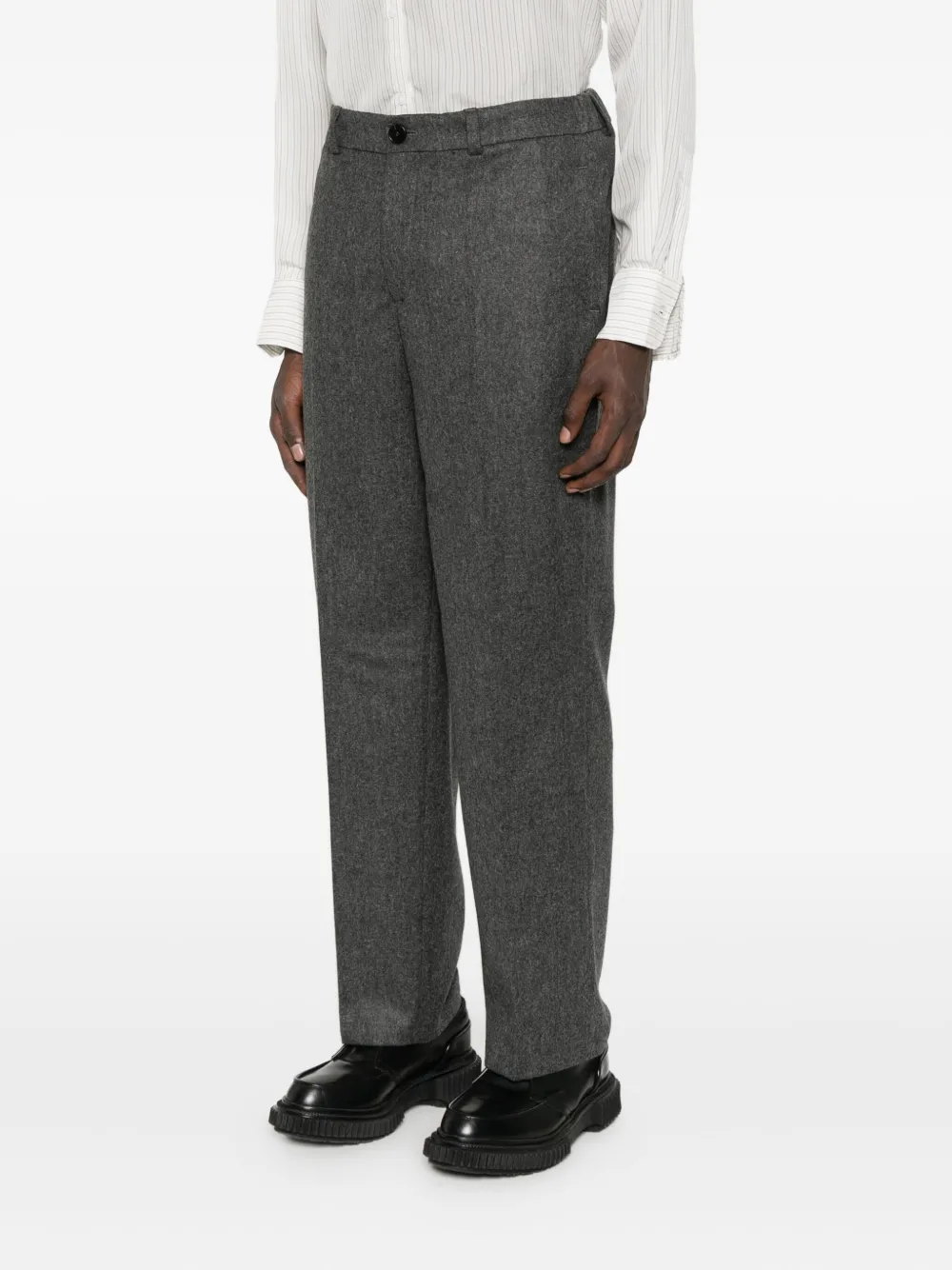 Noyoco Lepic Straight-leg Trousers In Gray