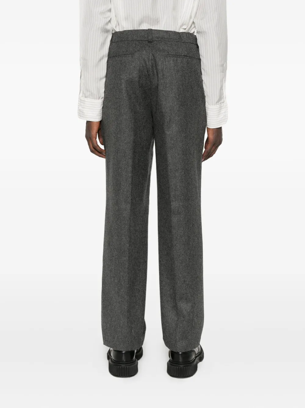 Noyoco Lepic Straight-leg Trousers In Gray