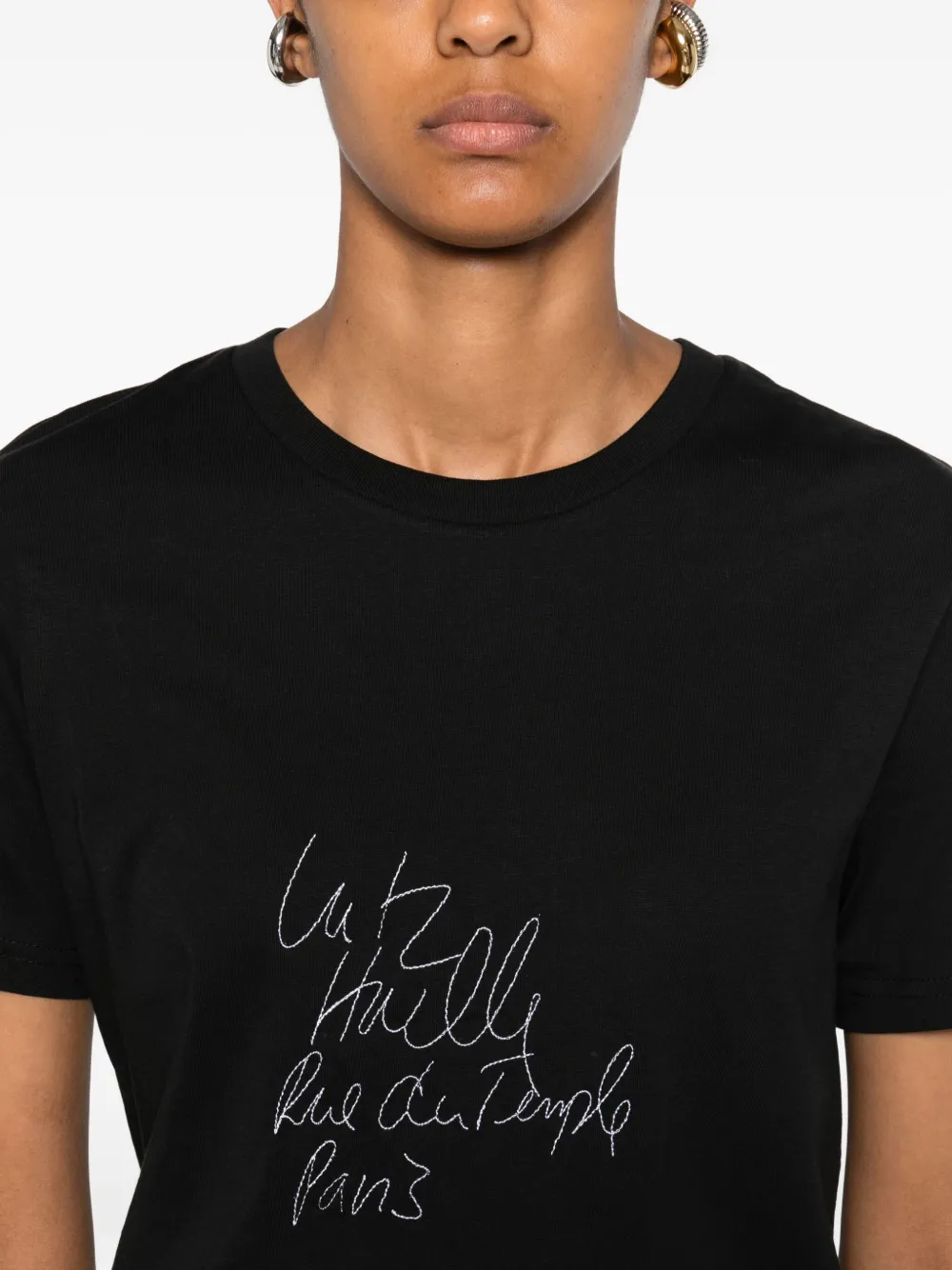 Lutz Huelle Script T-shirt In Black