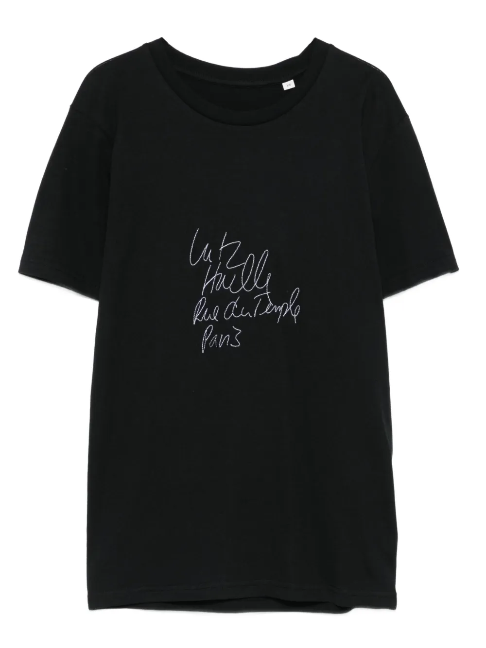 Lutz Huelle script T-shirt | Black | Image 1