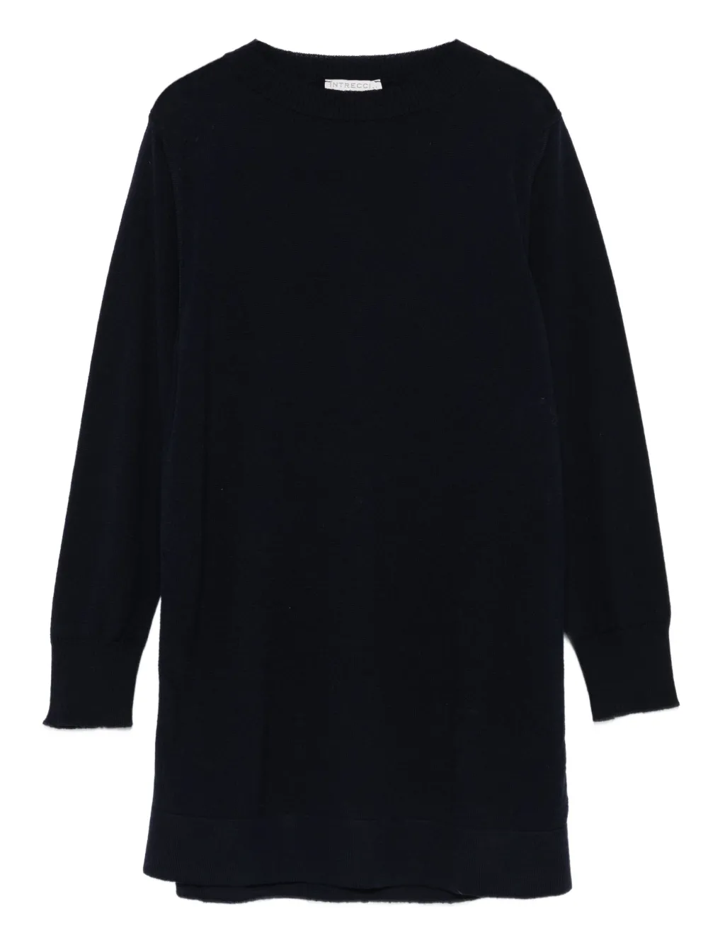 Intrecci round-neck wool sweater | Blue | Image 1