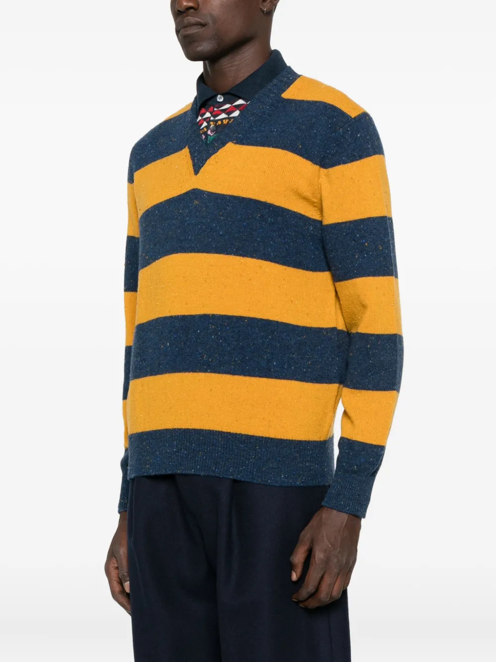  Gallia V-neck Wool Sweater - Blue 