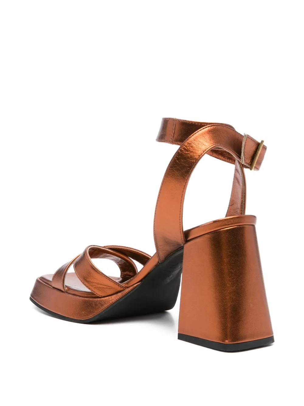GIANPAOLO VIOZZI 95mm crossover ankle-strap sandals Brown