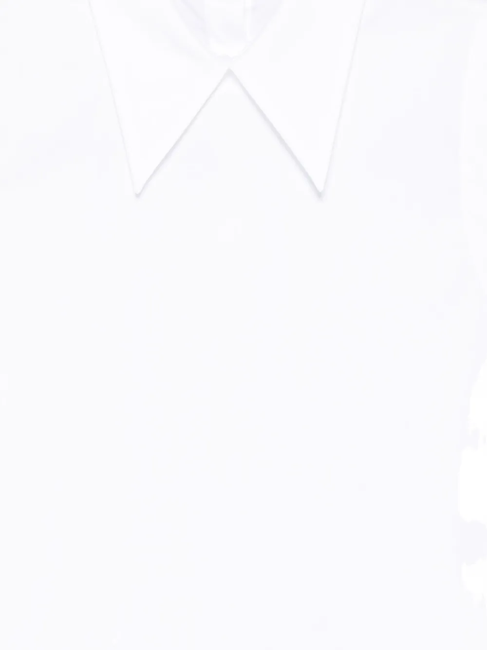 Tela Sleeveless Pointed-collar Top In White