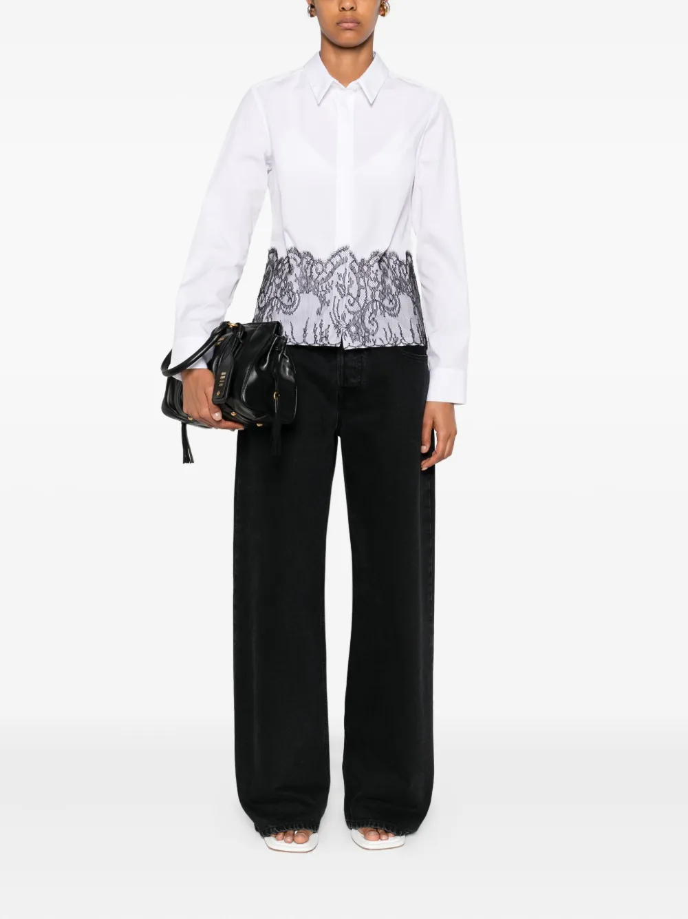 Lutz Huelle lace-trimmed cotton shirt | Shirts | Image 2