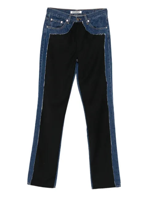 Lutz Huelle denim panelled straight-leg jeans
