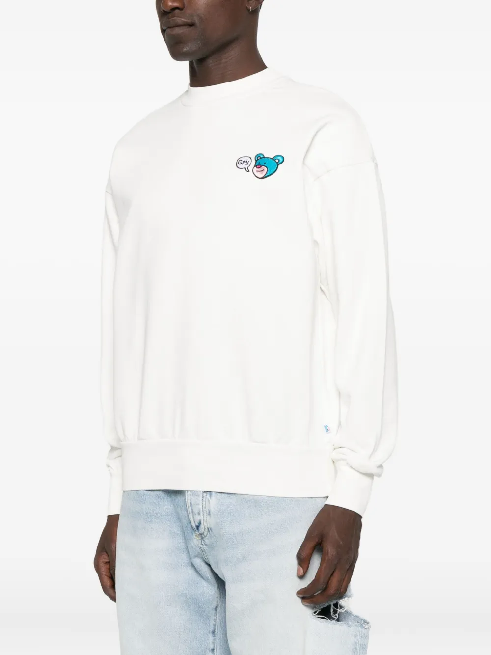  Inbetweeners Bear-embroidered Sweatshirt - Neutrals 