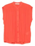 Vanessa Bruno buttoned-front sleeveless shirt - Orange
