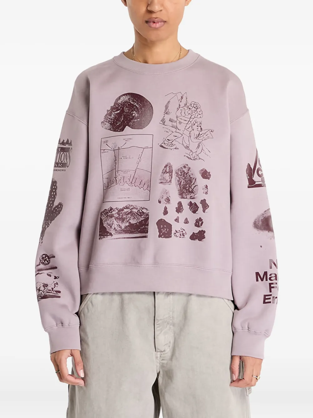 Nike Tuff Fleece sweater met ronde hals Paars