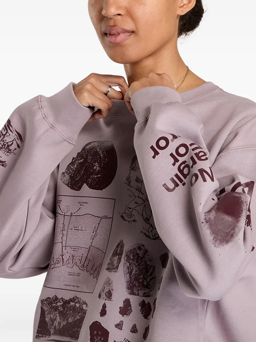 Nike Tuff Fleece sweater met ronde hals Paars