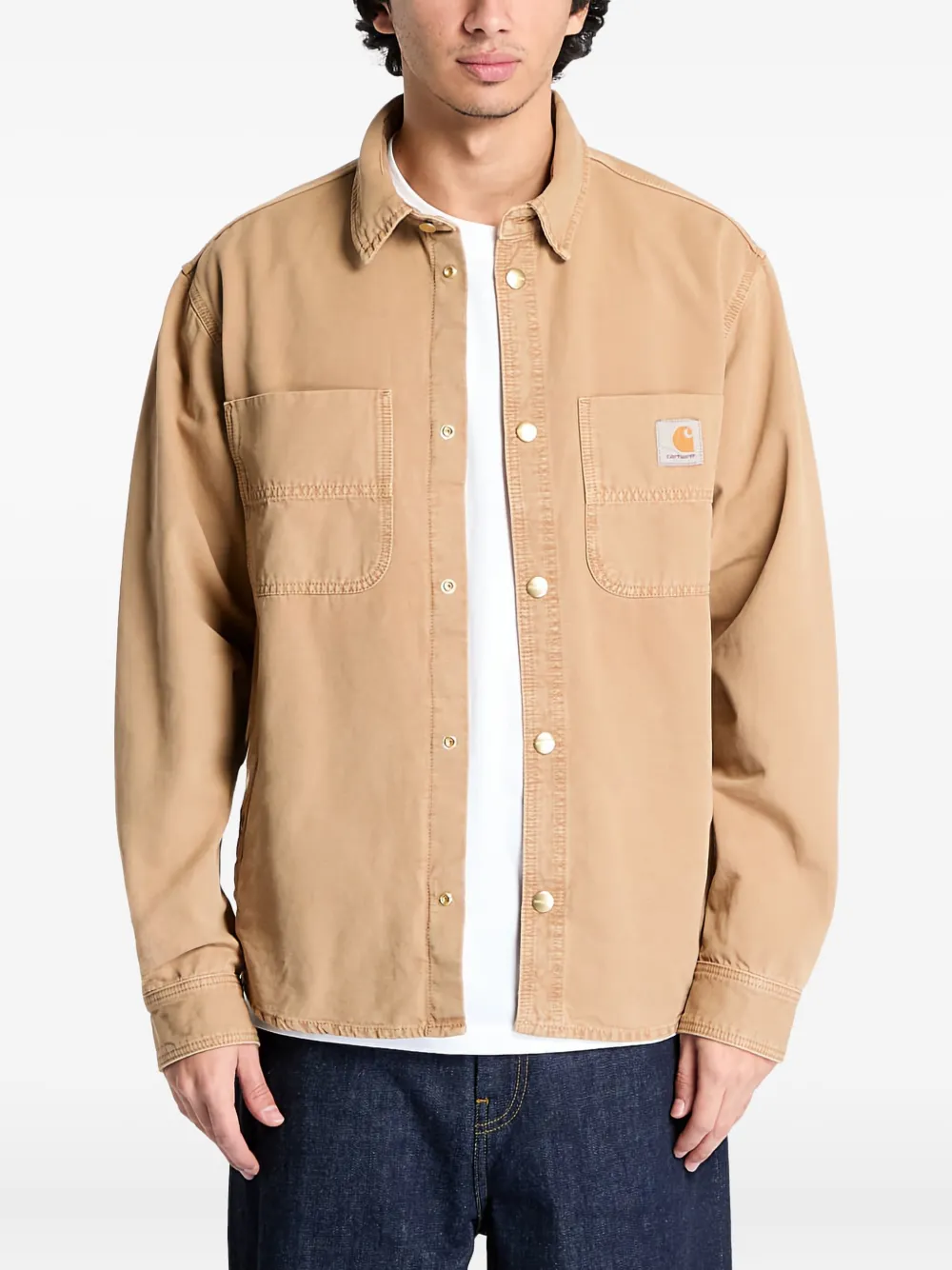 Carhartt Conro Patch-pocket Button Overshirt In Brown