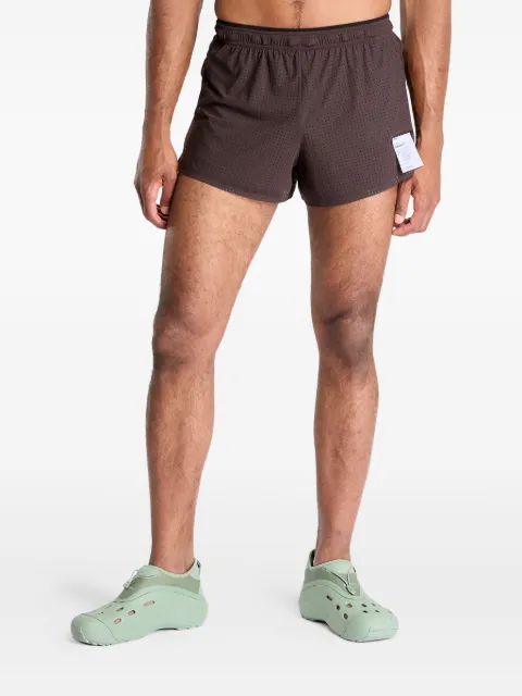 Satisfy Space-O™ 2.5" Distance perforated elastic-waist shorts