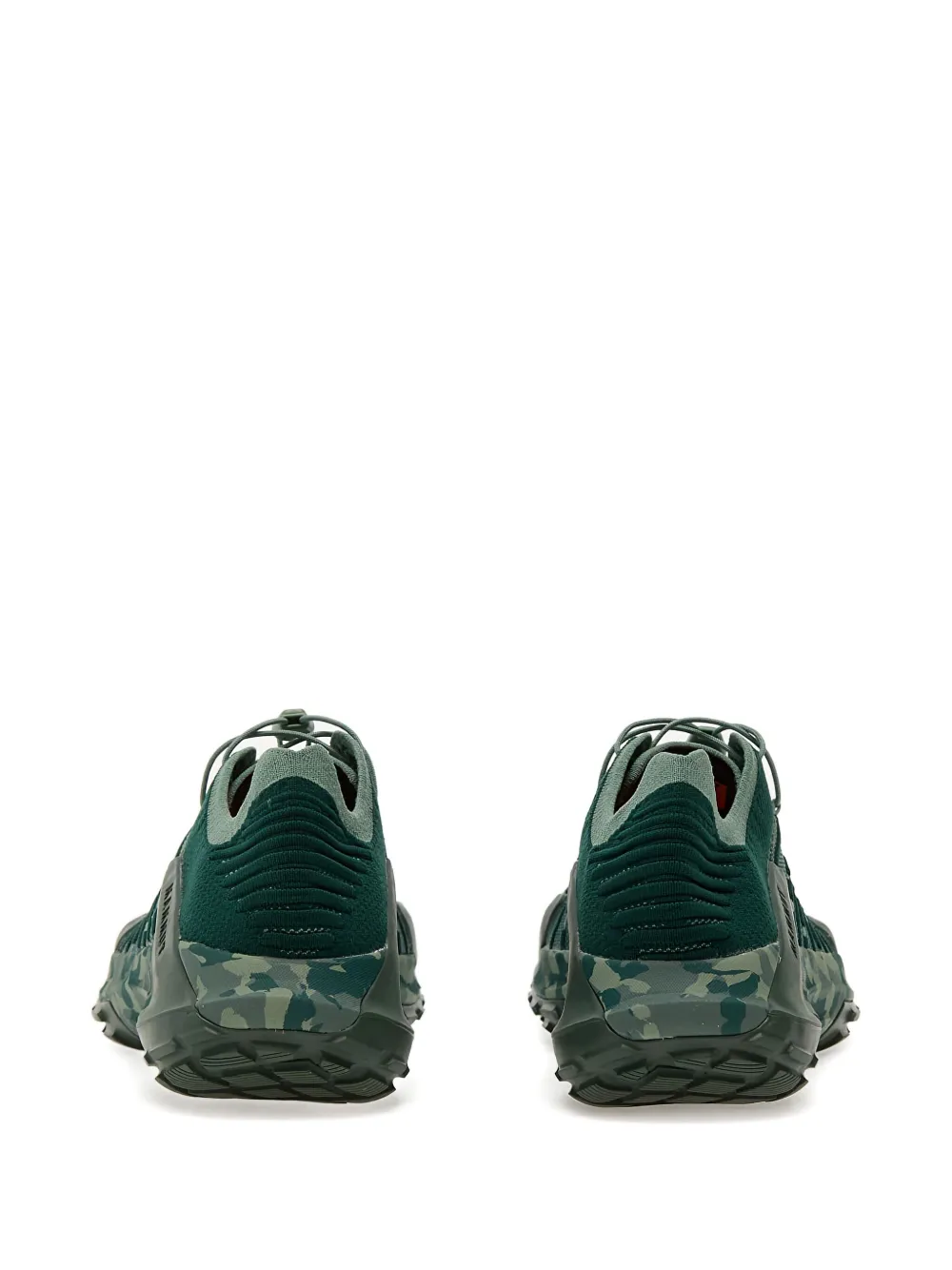 Mammut Hueco Knit II Low sneakers met camouflageprint Groen