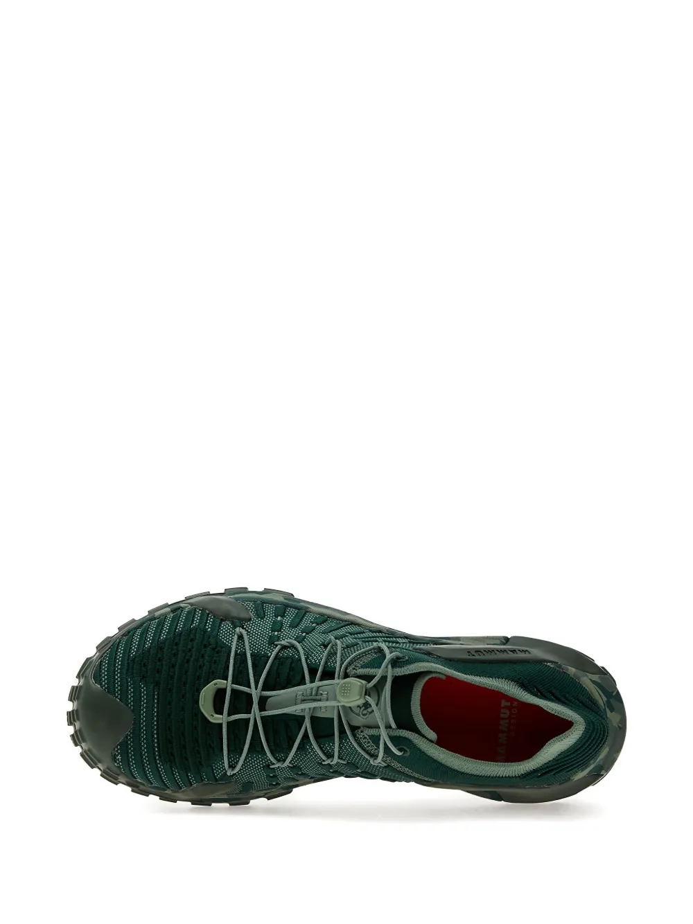 Mammut Hueco Knit II Low sneakers met camouflageprint Groen