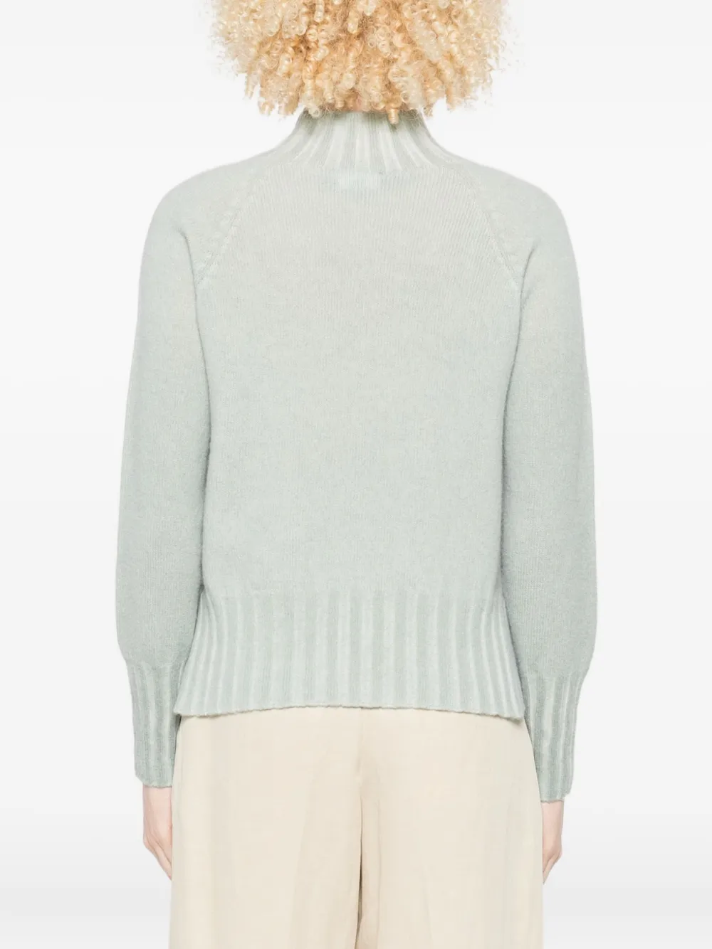 Arovescio High-neck Sweater In Blue