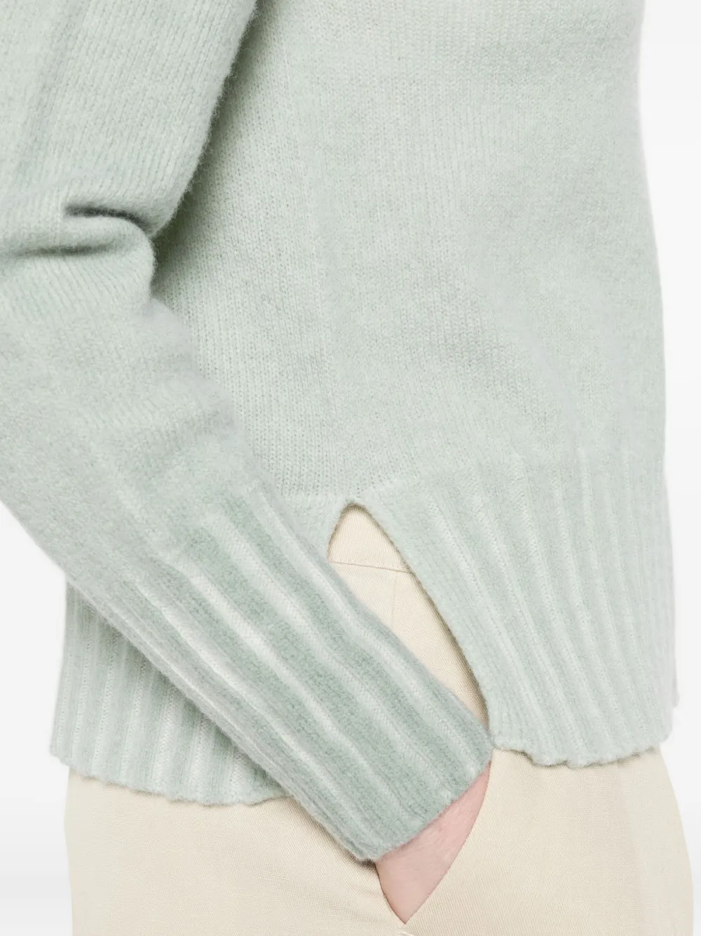 Arovescio High-neck Sweater In Blue