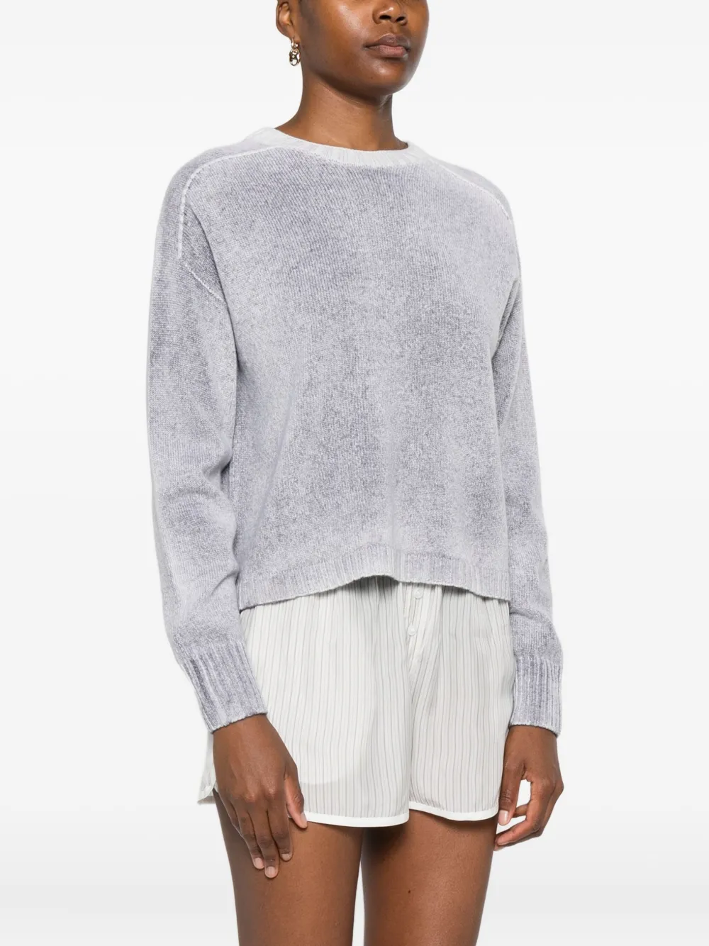 Arovescio Long-sleeve Sweater In Gray