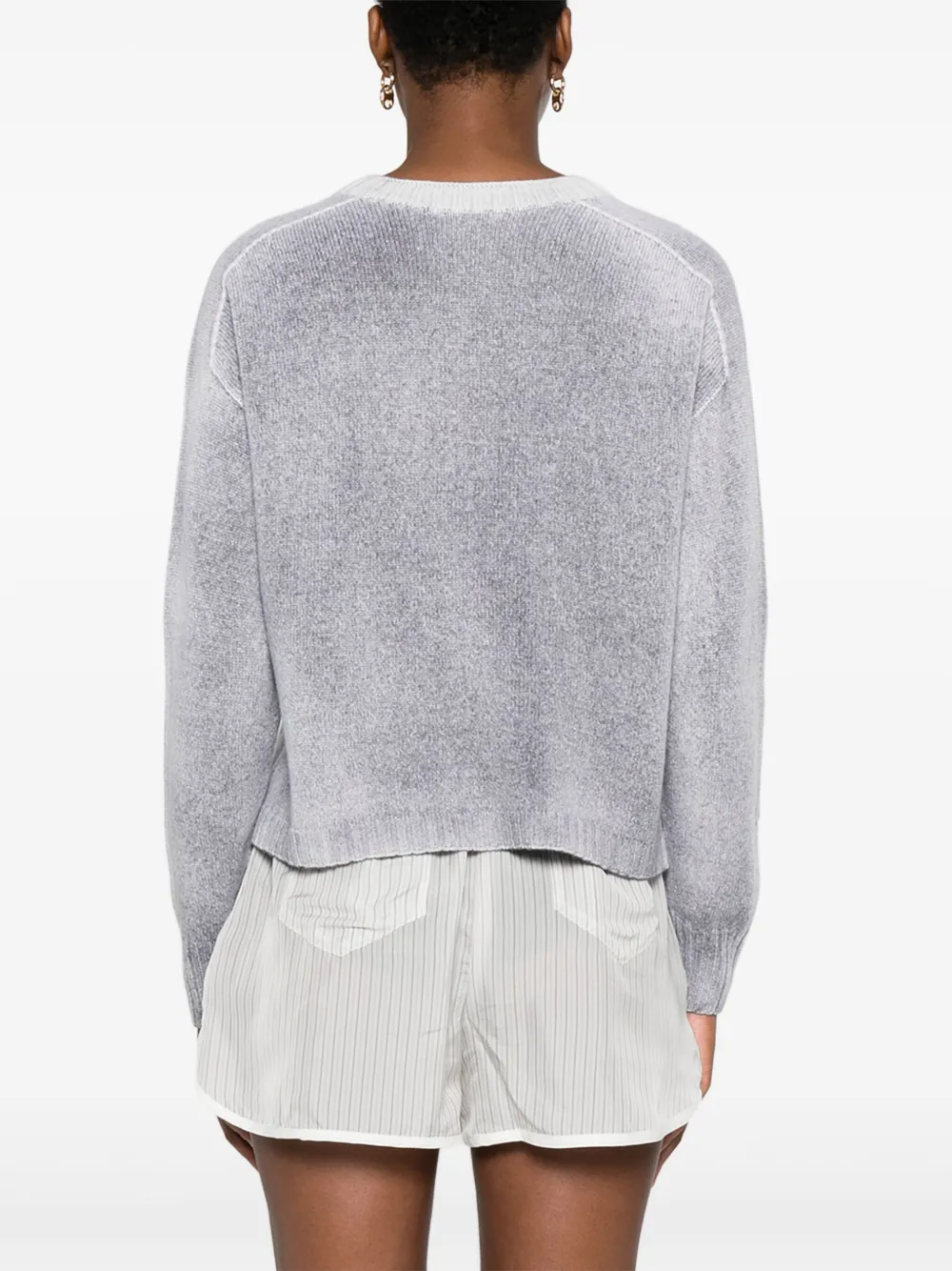 Arovescio Long-sleeve Sweater In Gray