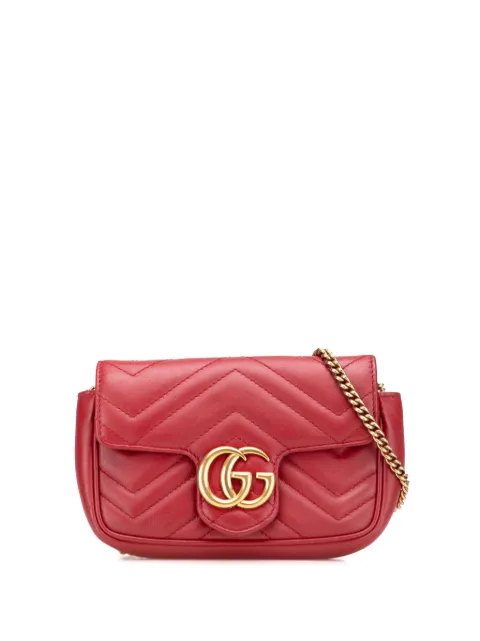 Gucci Pre-Owned 2016-2025 Super Mini GG Marmont Matelasse Leather Flap crossbody bag