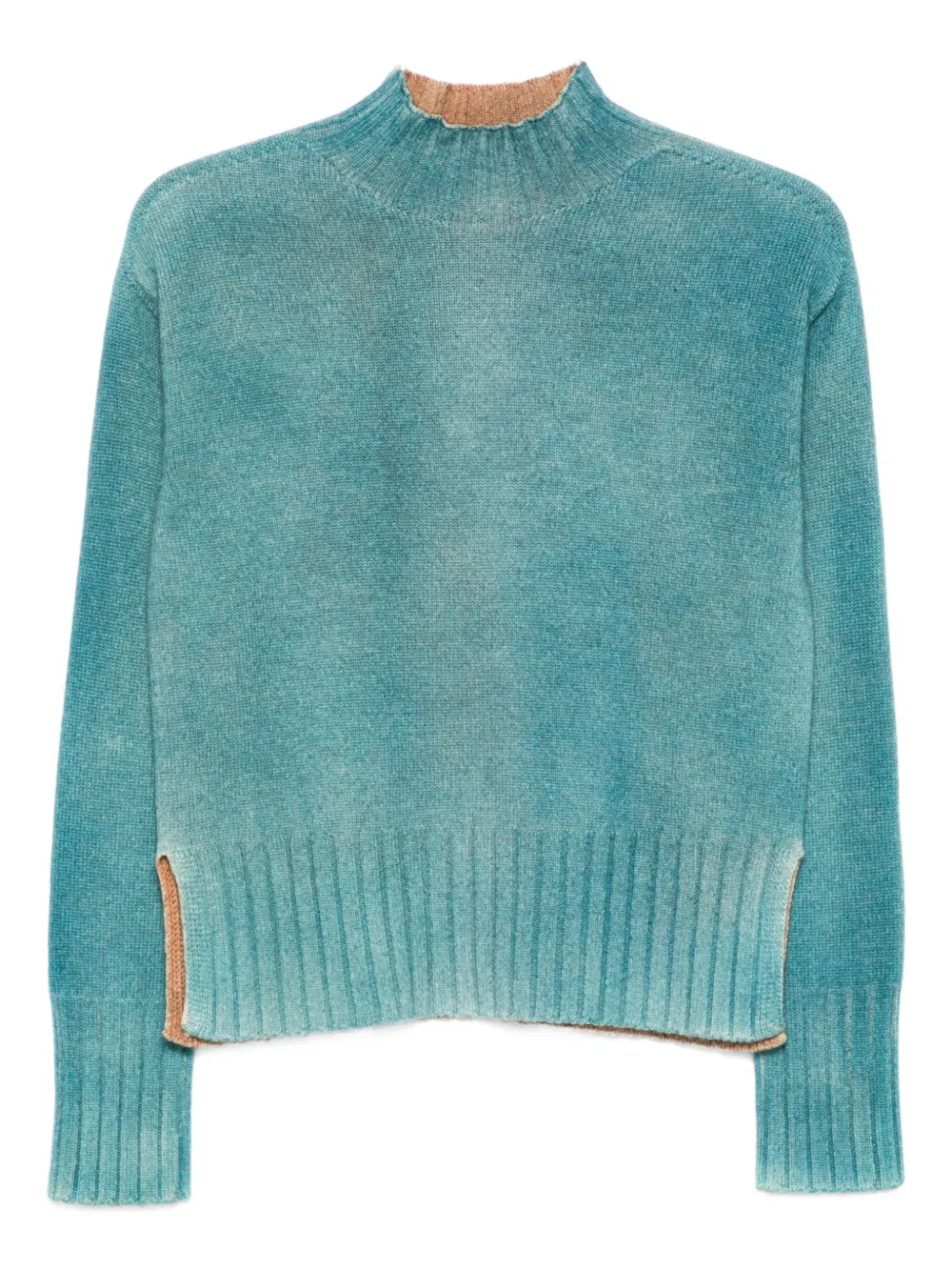 Arovescio High-neck Sweater In Blue