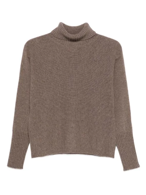 AROVESCIO turtleneck ribbed sweater