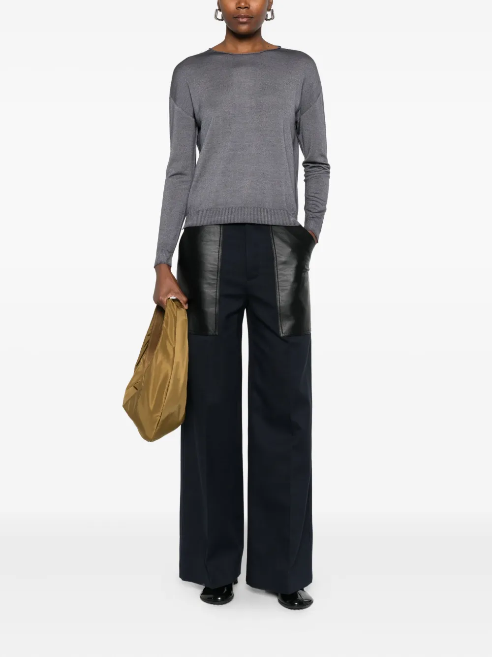 AROVESCIO boat-neck long-sleeve sweater | Knitted Sweaters | Image 2