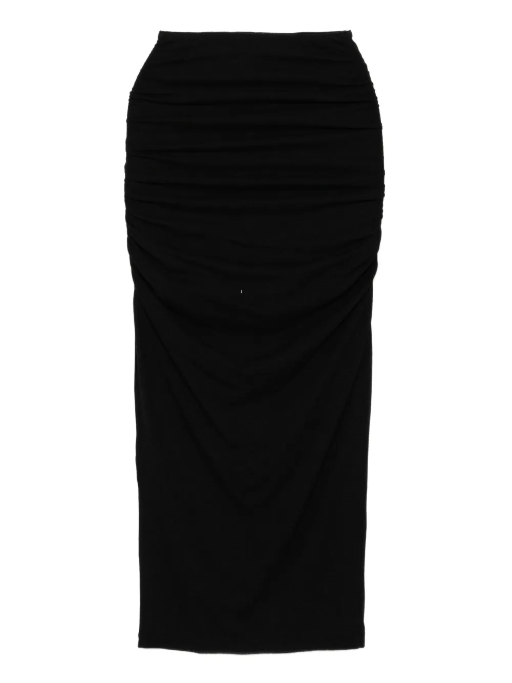 James Perse Midi-rok met ruches - Zwart