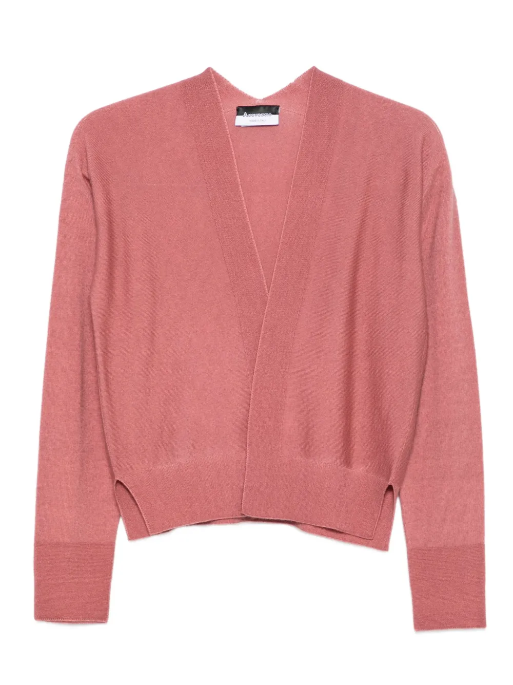 AROVESCIO side-split cropped cardigan | Pink | Image 1