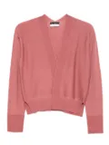 AROVESCIO side-split cropped cardigan - Pink
