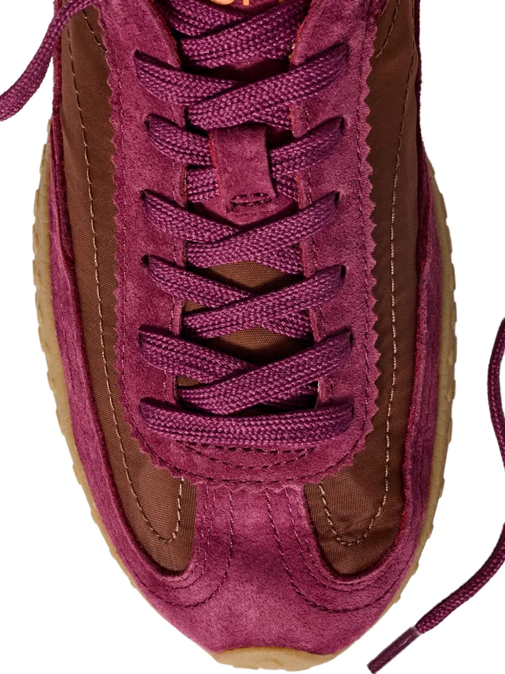 Hoff 35mm Bridge Mkii Suede Lace-up Sneakers In Burgundy