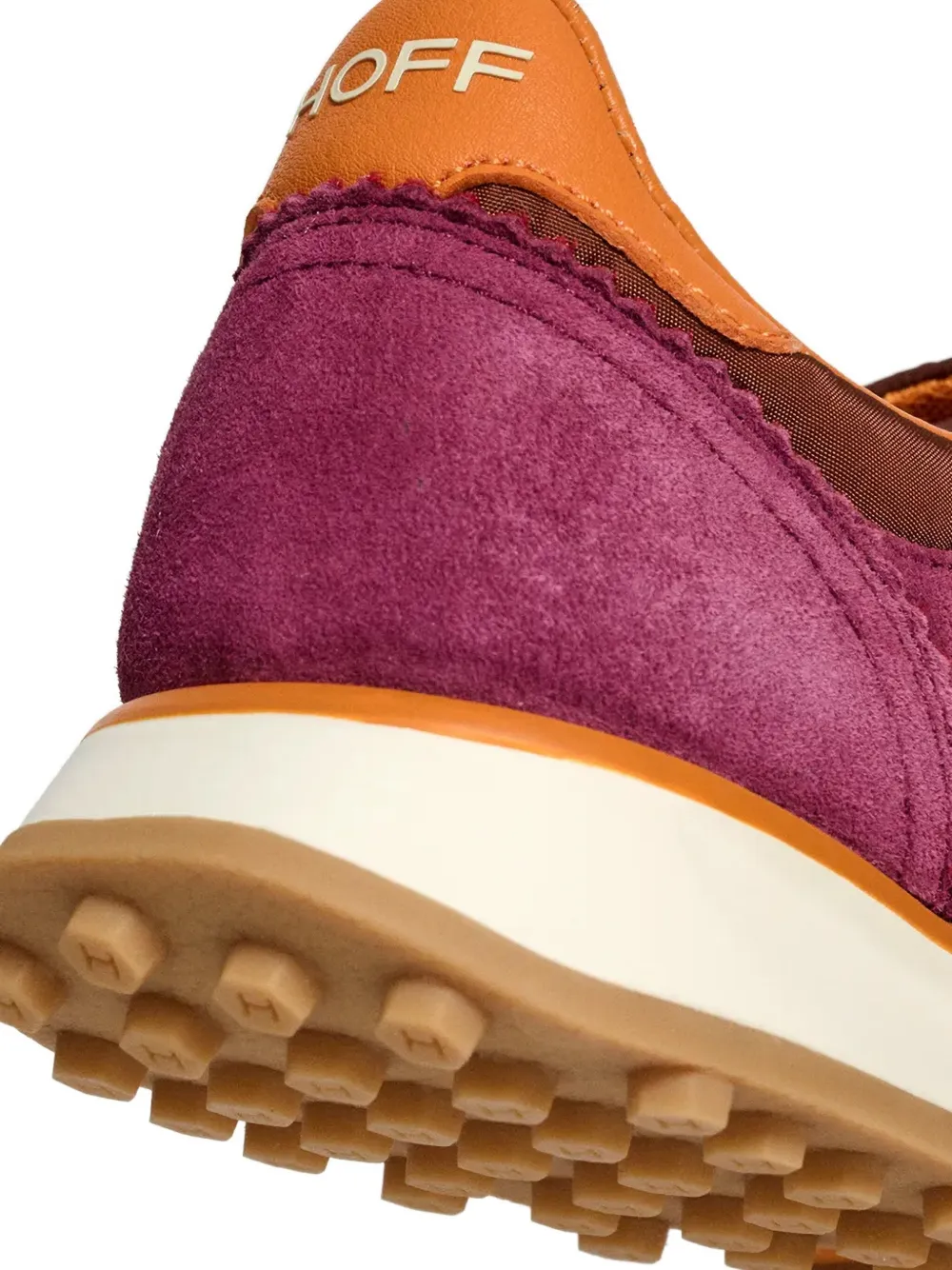 Hoff 35mm Bridge Mkii Suede Lace-up Sneakers In Burgundy