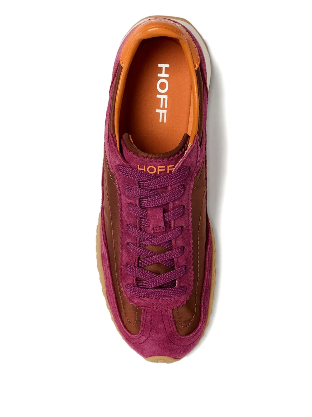 Hoff 35mm Bridge Mkii Suede Lace-up Sneakers In Burgundy