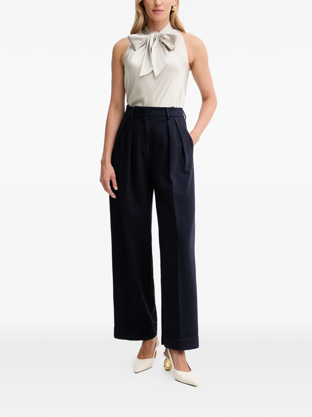 Forte Forte pleated trousers - Blauw