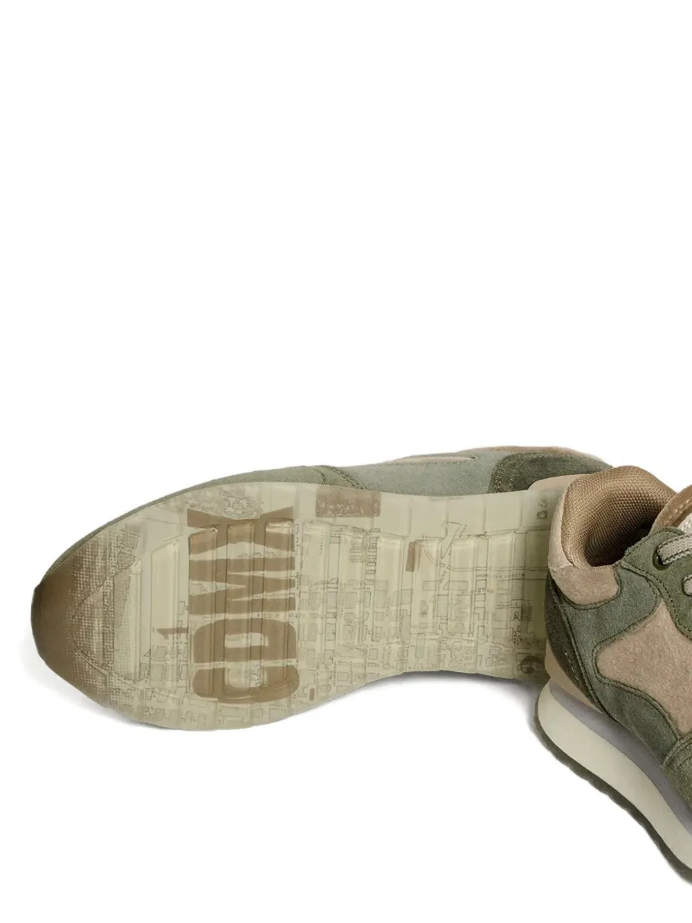 Hoff Panelled Lace-up Sneakers In Green