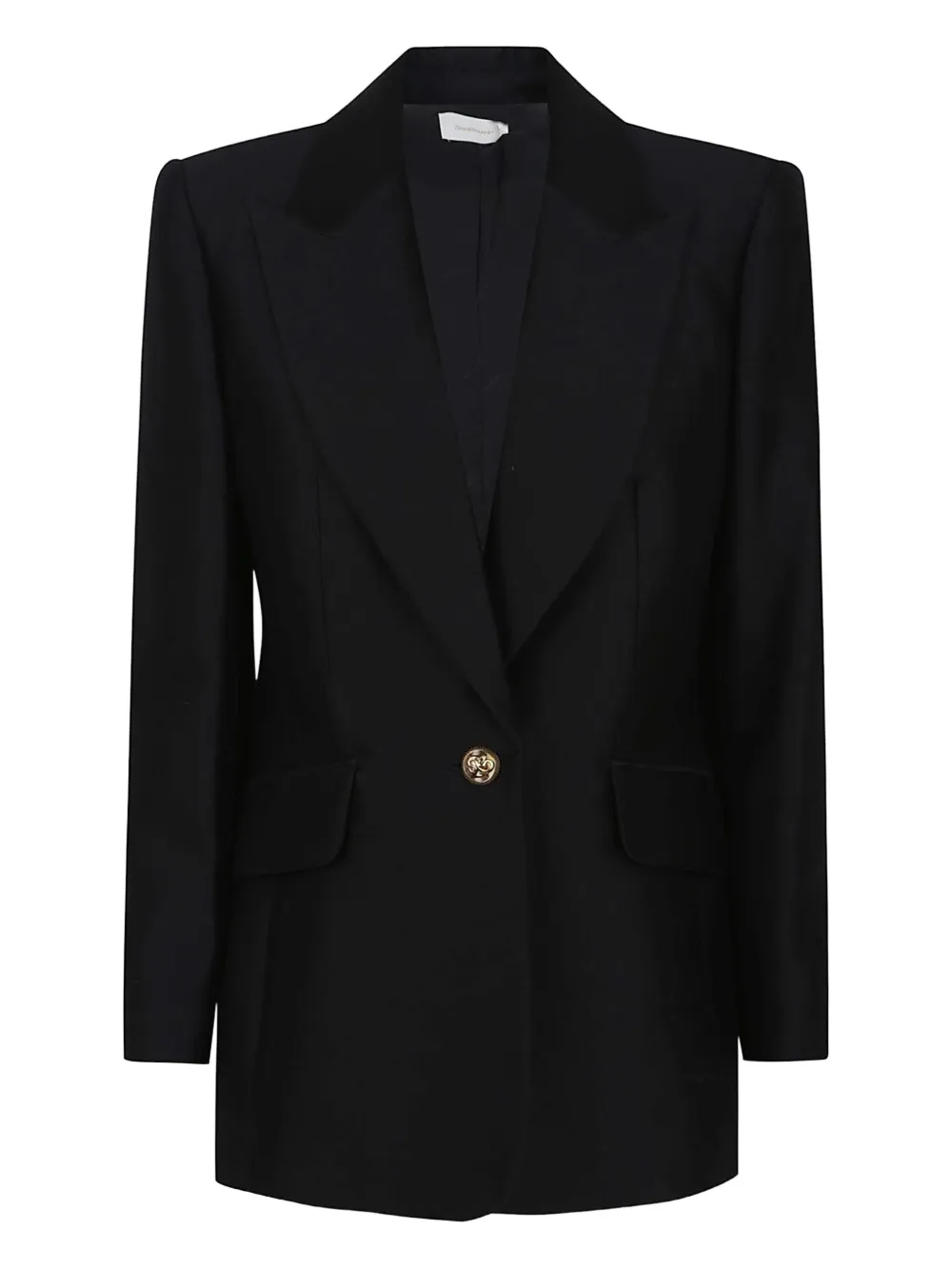 ZIMMERMANN single-button notched blazer Zwart