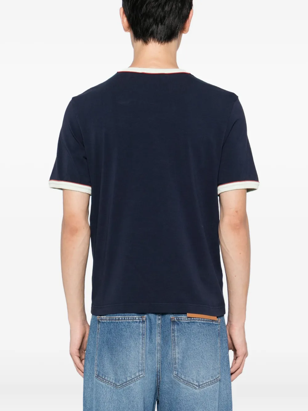 Jacquemus T-shirt met geborduurd logo Blauw