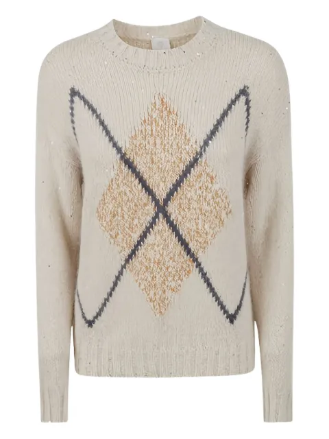 Eleventy argyle sequin sweater