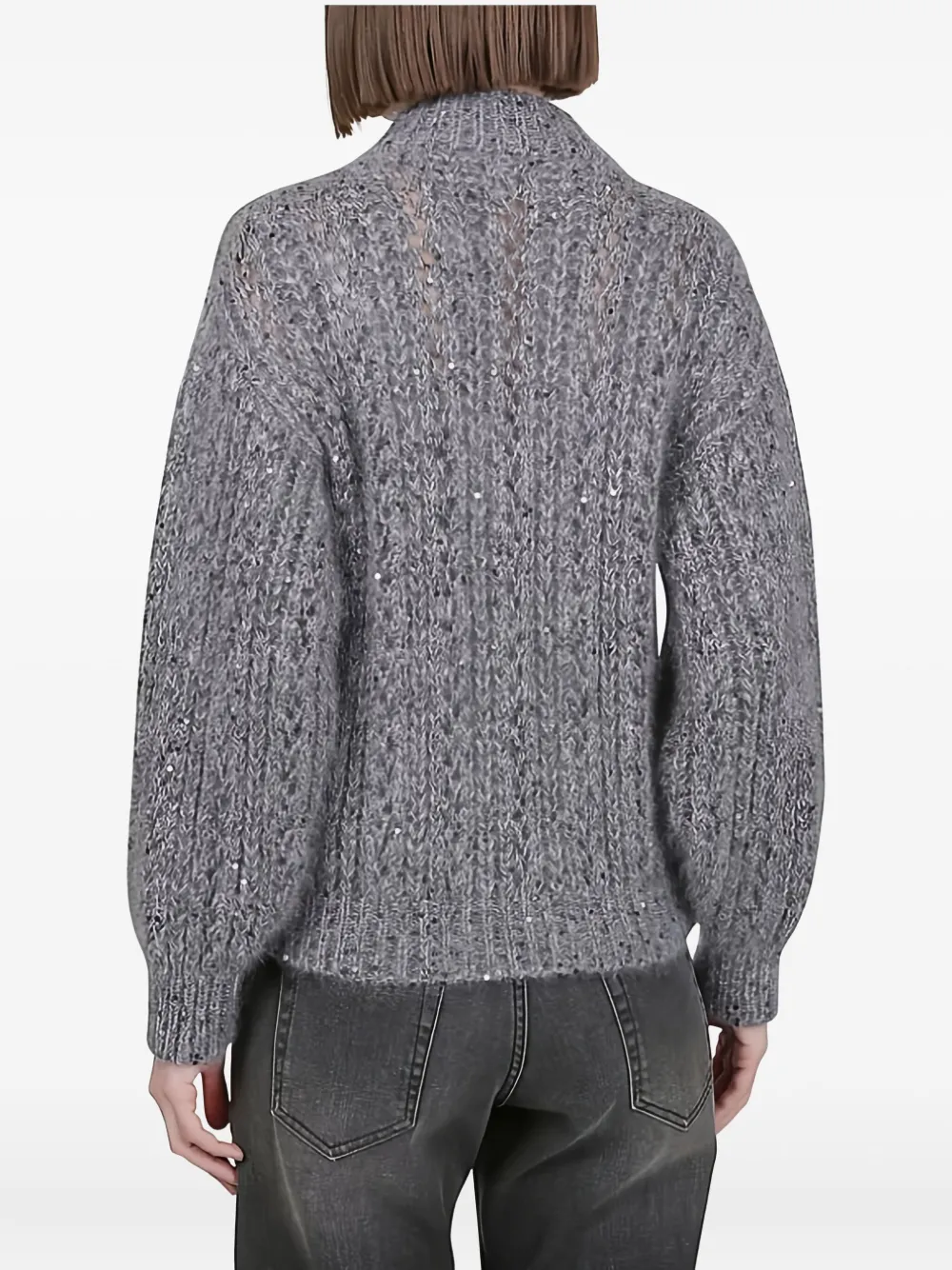 Eleventy Vest met pailletten Grijs