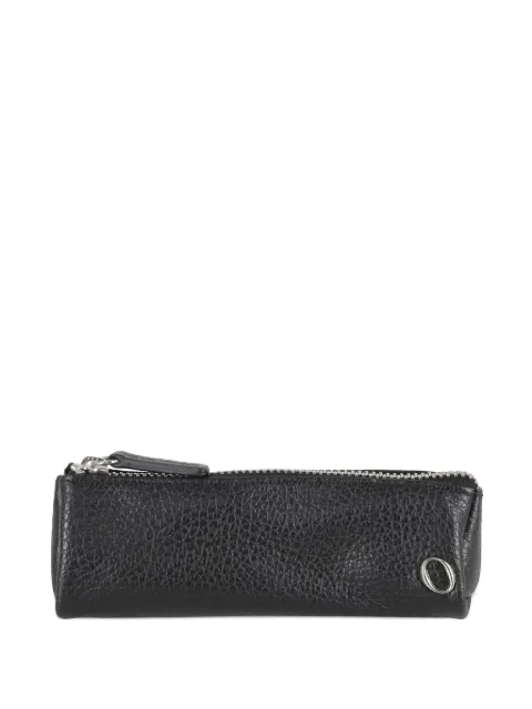 Orciani zip-fastening pebble leather wash bag 