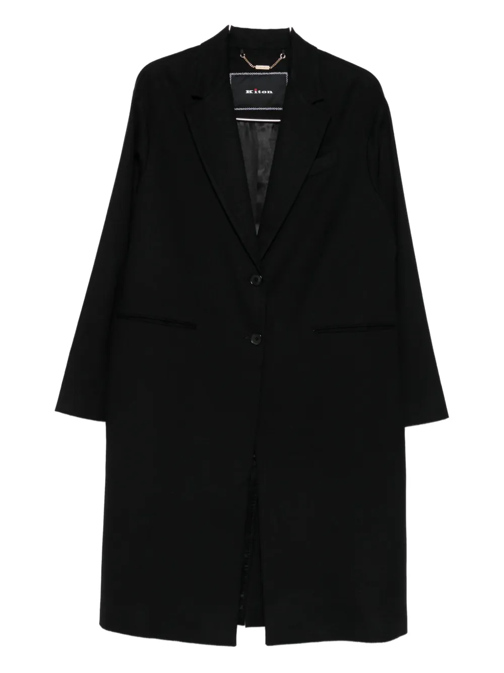 Kiton single-breasted coat | Black | Image 1