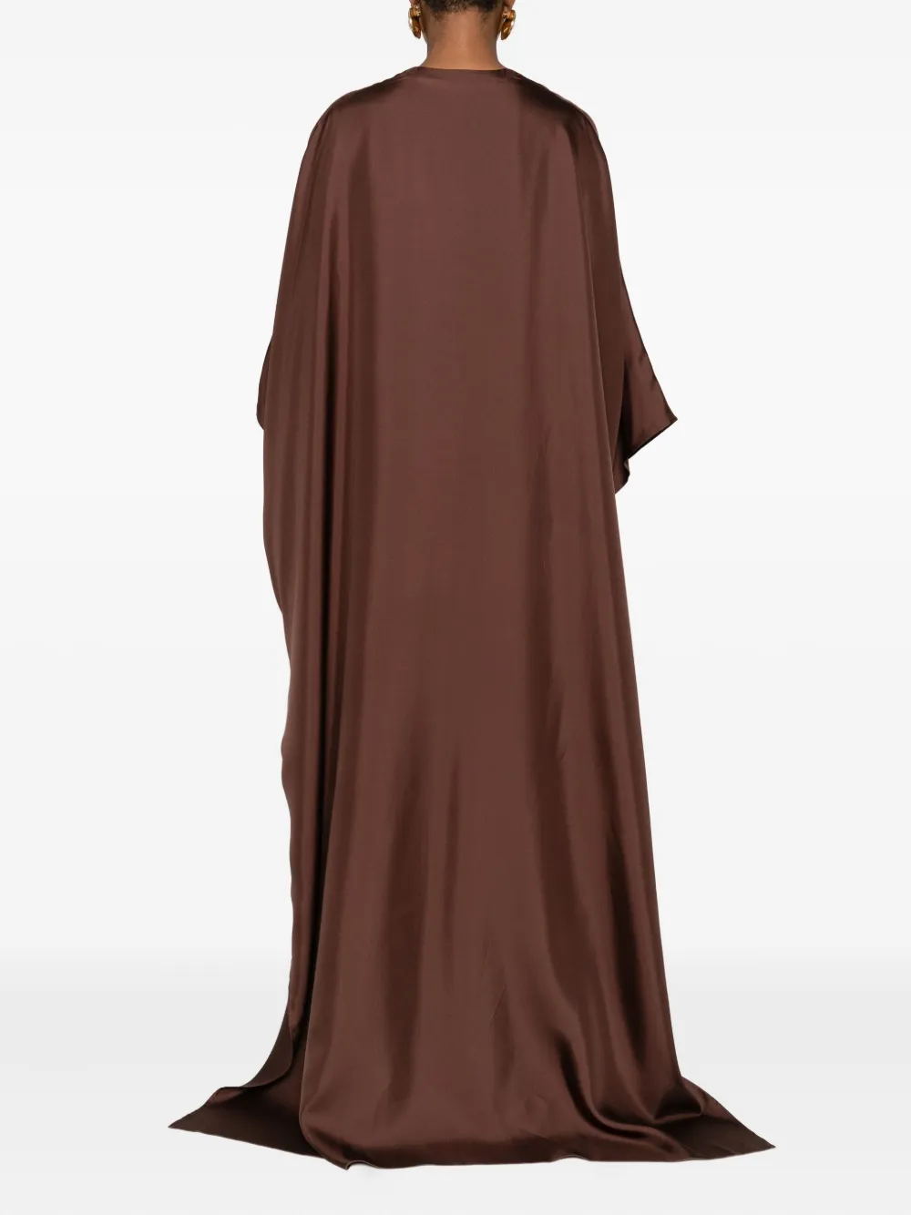Tom Ford Silk Twill Kaftan In Brown